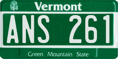 VT license plate ANS261