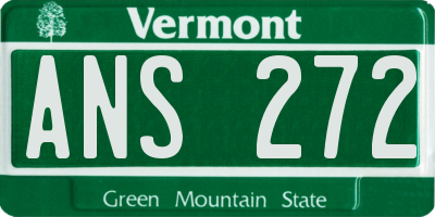 VT license plate ANS272