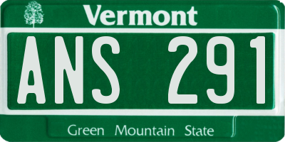 VT license plate ANS291