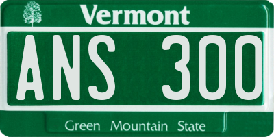 VT license plate ANS300