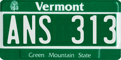 VT license plate ANS313