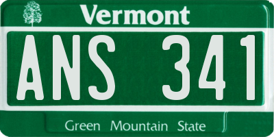 VT license plate ANS341