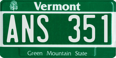 VT license plate ANS351