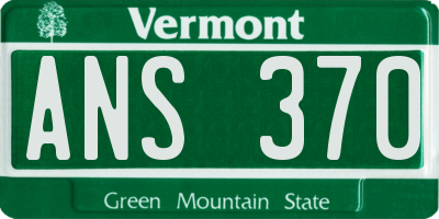 VT license plate ANS370