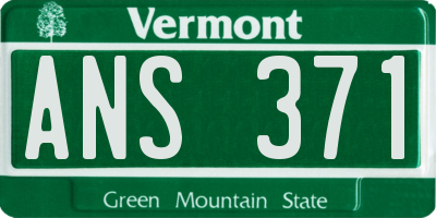VT license plate ANS371