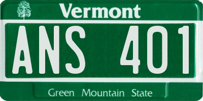 VT license plate ANS401