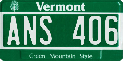 VT license plate ANS406