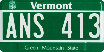 VT license plate ANS413