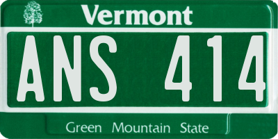 VT license plate ANS414