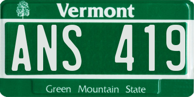 VT license plate ANS419