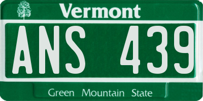 VT license plate ANS439