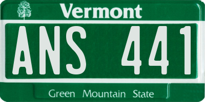 VT license plate ANS441