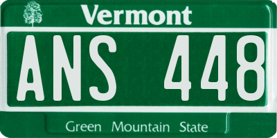 VT license plate ANS448