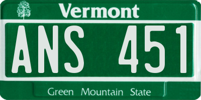 VT license plate ANS451