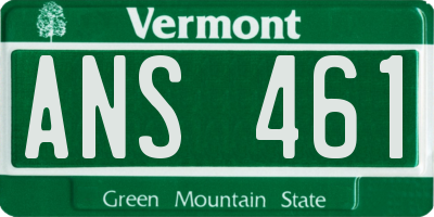 VT license plate ANS461