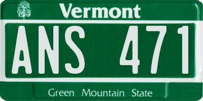 VT license plate ANS471