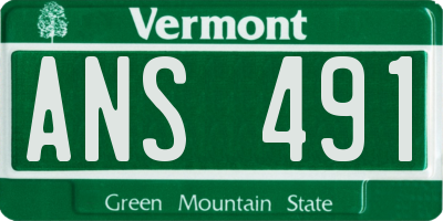 VT license plate ANS491