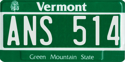 VT license plate ANS514