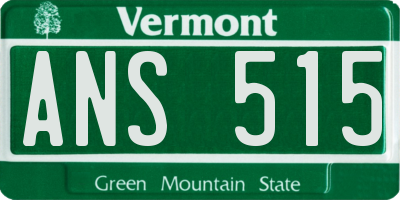 VT license plate ANS515