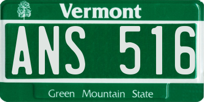VT license plate ANS516