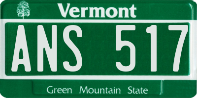 VT license plate ANS517
