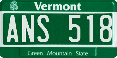 VT license plate ANS518