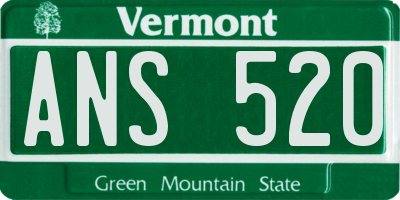 VT license plate ANS520