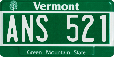 VT license plate ANS521