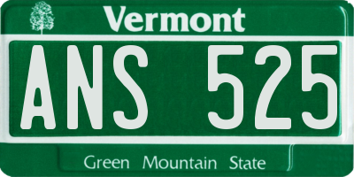 VT license plate ANS525