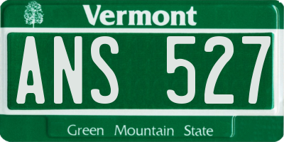VT license plate ANS527