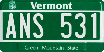 VT license plate ANS531