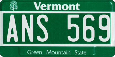 VT license plate ANS569