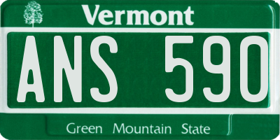 VT license plate ANS590