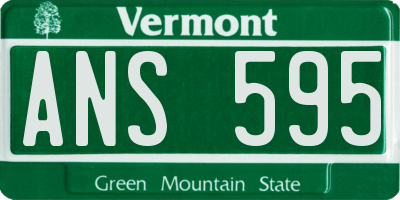 VT license plate ANS595
