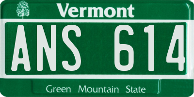 VT license plate ANS614