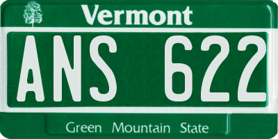 VT license plate ANS622