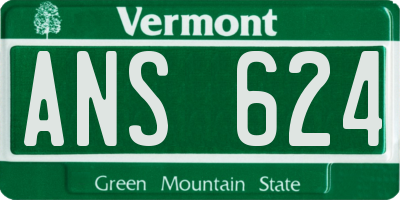 VT license plate ANS624