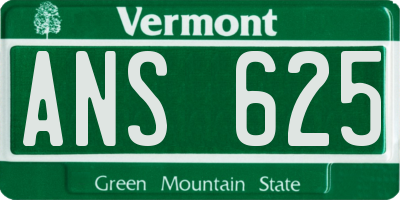 VT license plate ANS625