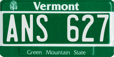 VT license plate ANS627