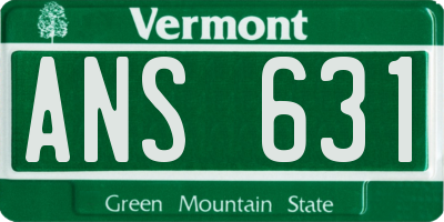 VT license plate ANS631
