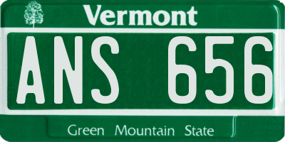 VT license plate ANS656