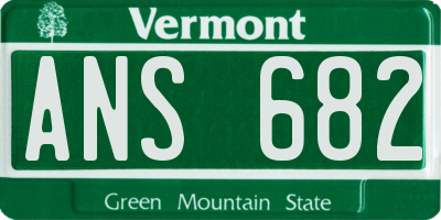 VT license plate ANS682