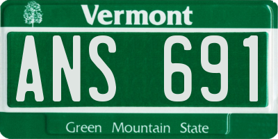 VT license plate ANS691