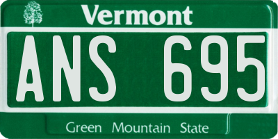VT license plate ANS695