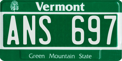 VT license plate ANS697