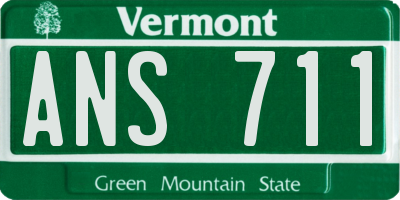 VT license plate ANS711