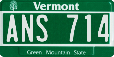 VT license plate ANS714