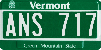 VT license plate ANS717