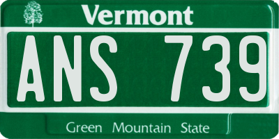 VT license plate ANS739