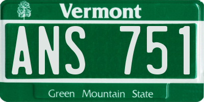 VT license plate ANS751